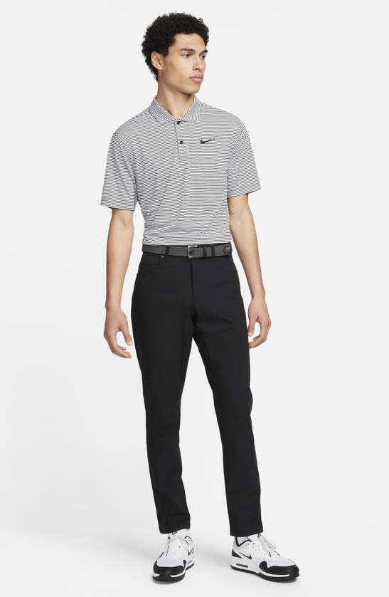 Shop Nike Tour Five-pocket Slim Golf Pants In Black/ Black
