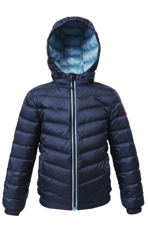 Rokka&rolla Kids' Ultra Light Quilt Packable Down Jacket In Night Sky