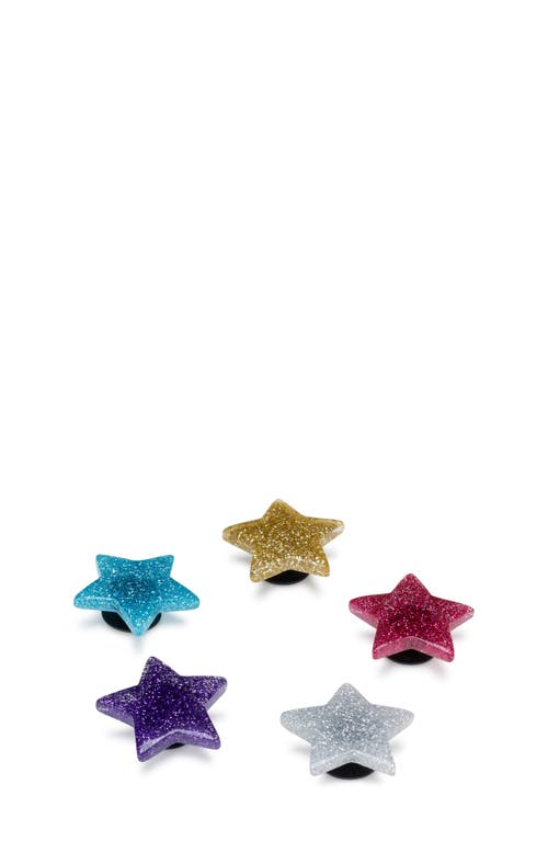 CROCS 5-Pack Glitter Star Jibbitz Shoe Charms in White at Nordstrom