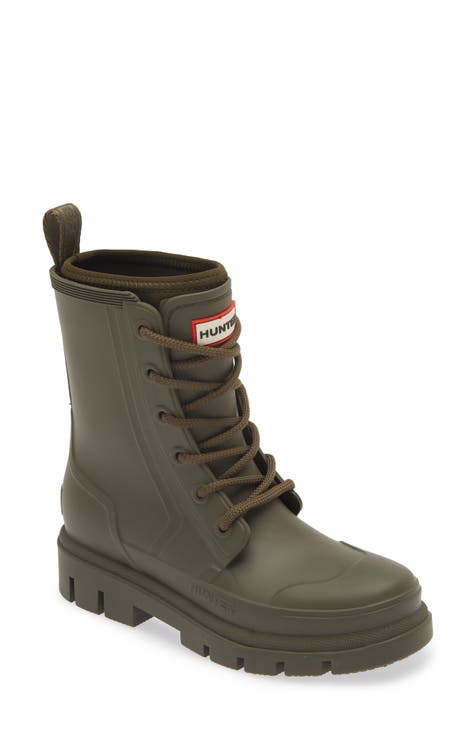 Army green rain boots hotsell