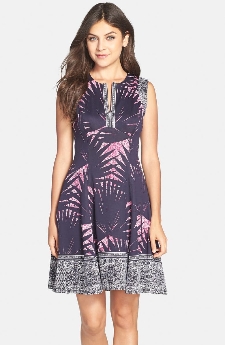 Maggy London Mixed Print Fit & Flare Dress (Regular & Petite) | Nordstrom