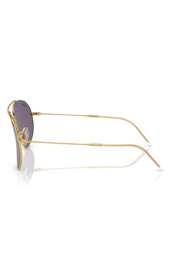 Ray Ban Reverse 62mm Oversize Aviator Sunglasses In Violet