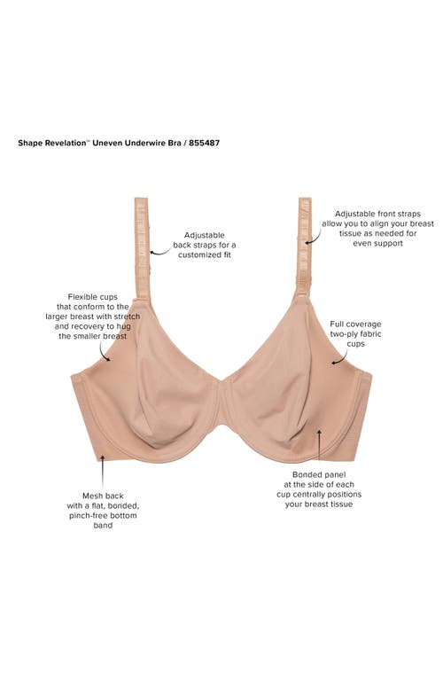 Shop Wacoal Shape Revelation Uneven Underwire Bra In Praline