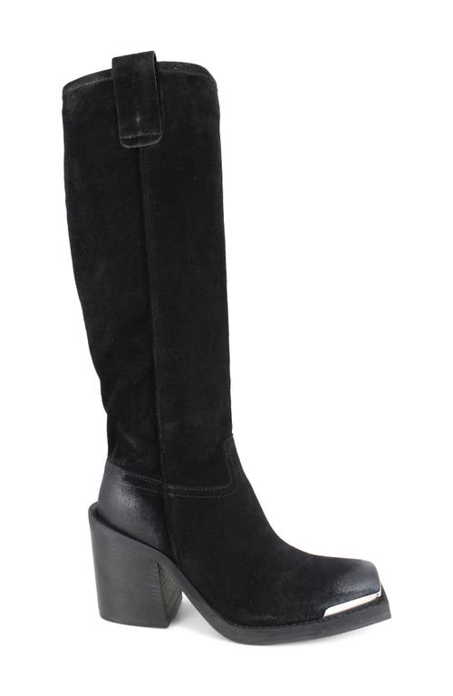 Zigi Joshana Knee High Boot In Black Suede