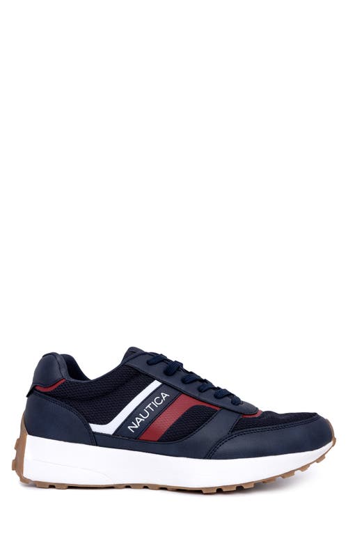 Shop Nautica Athletic Sneaker In Navy/red