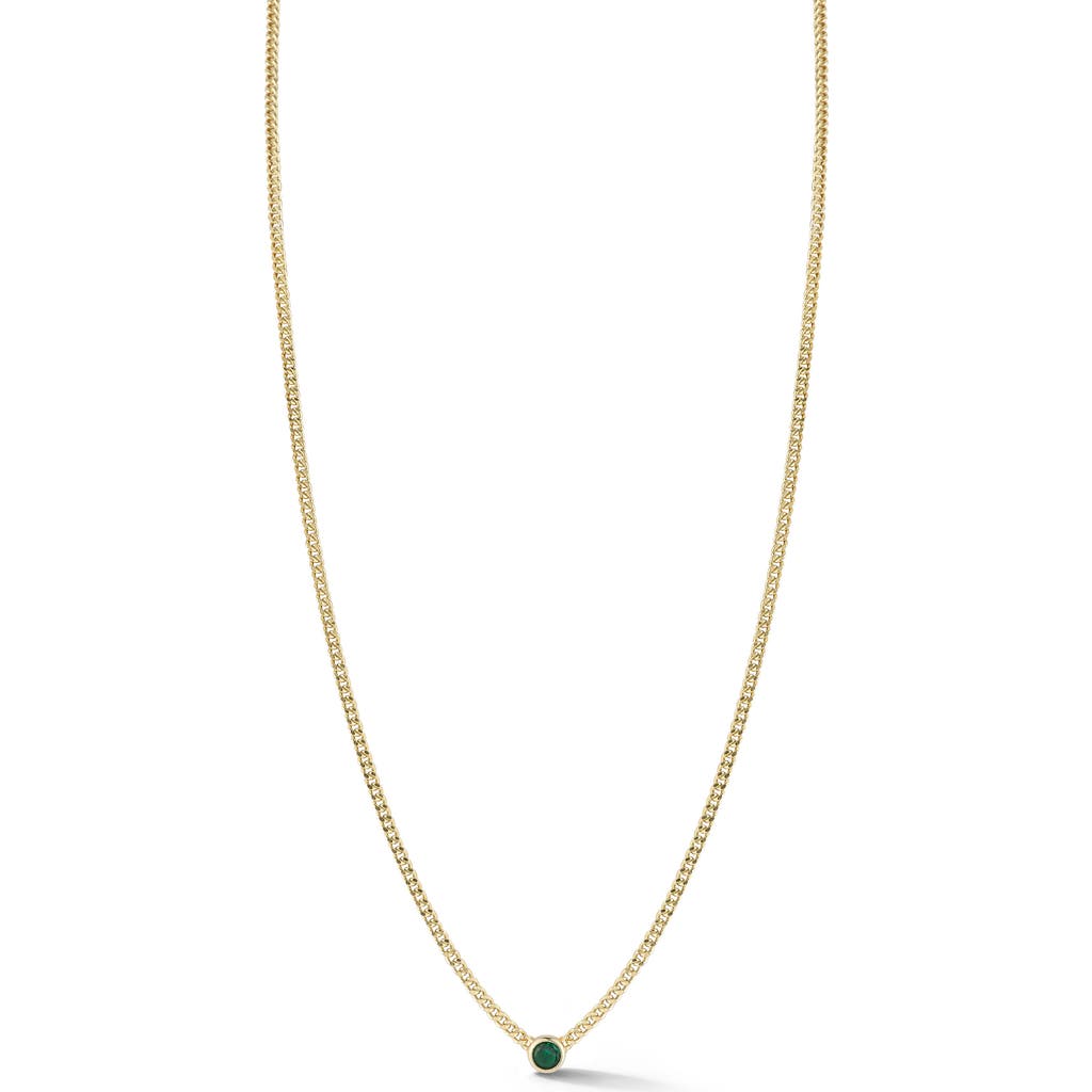 Sphera Milano Cubic Zirconia Curb Chain Necklace In Gold