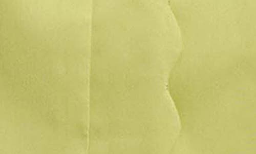 Foxcroft Bridget Scalloped Matte Sateen Button-up Shirt In Chartreuse