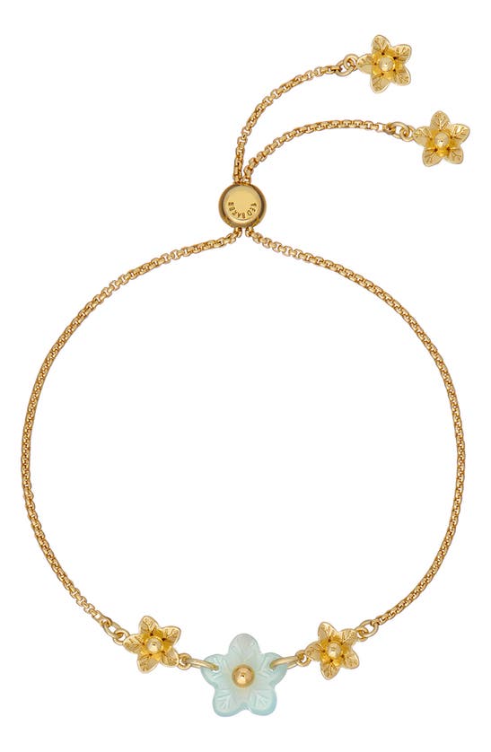 Shop Ted Baker Wileia Flower Slider Bracelet In Gold Tone Mint