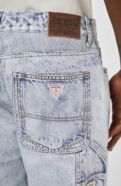 Guess Jeans Go Photorealistic Baggy Faux Denim Pants In Blue