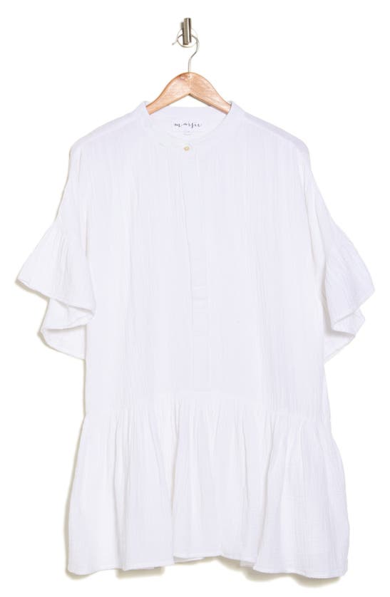 Shop Maisie Double Cotton Gauze Minidress In White