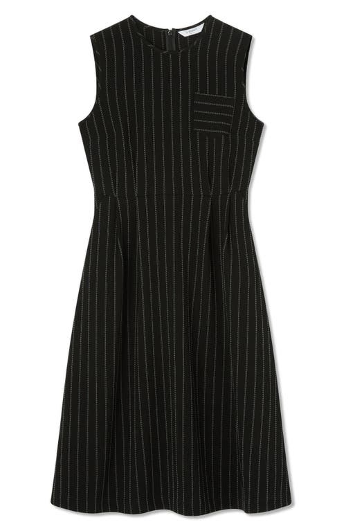 Shop Lk Bennett Ellis Stripe Dress In Black