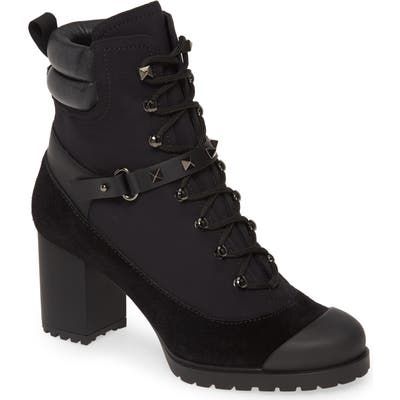 Valentino Garavani Rockstud Cap Toe Boot, Black (Nordstrom Exclusive)