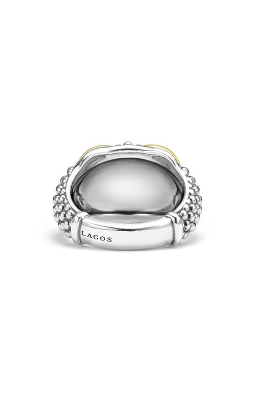 Shop Lagos Embrace Dome Ring In Silver/gold