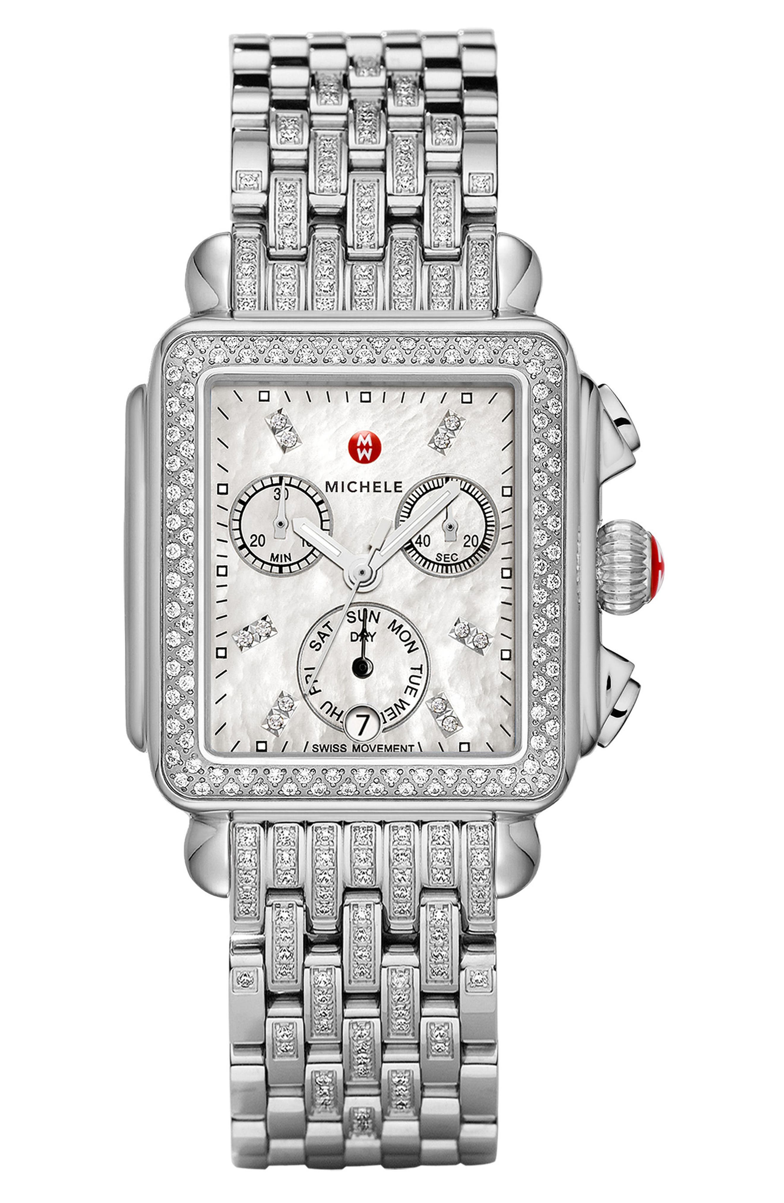 michele watch diamond band