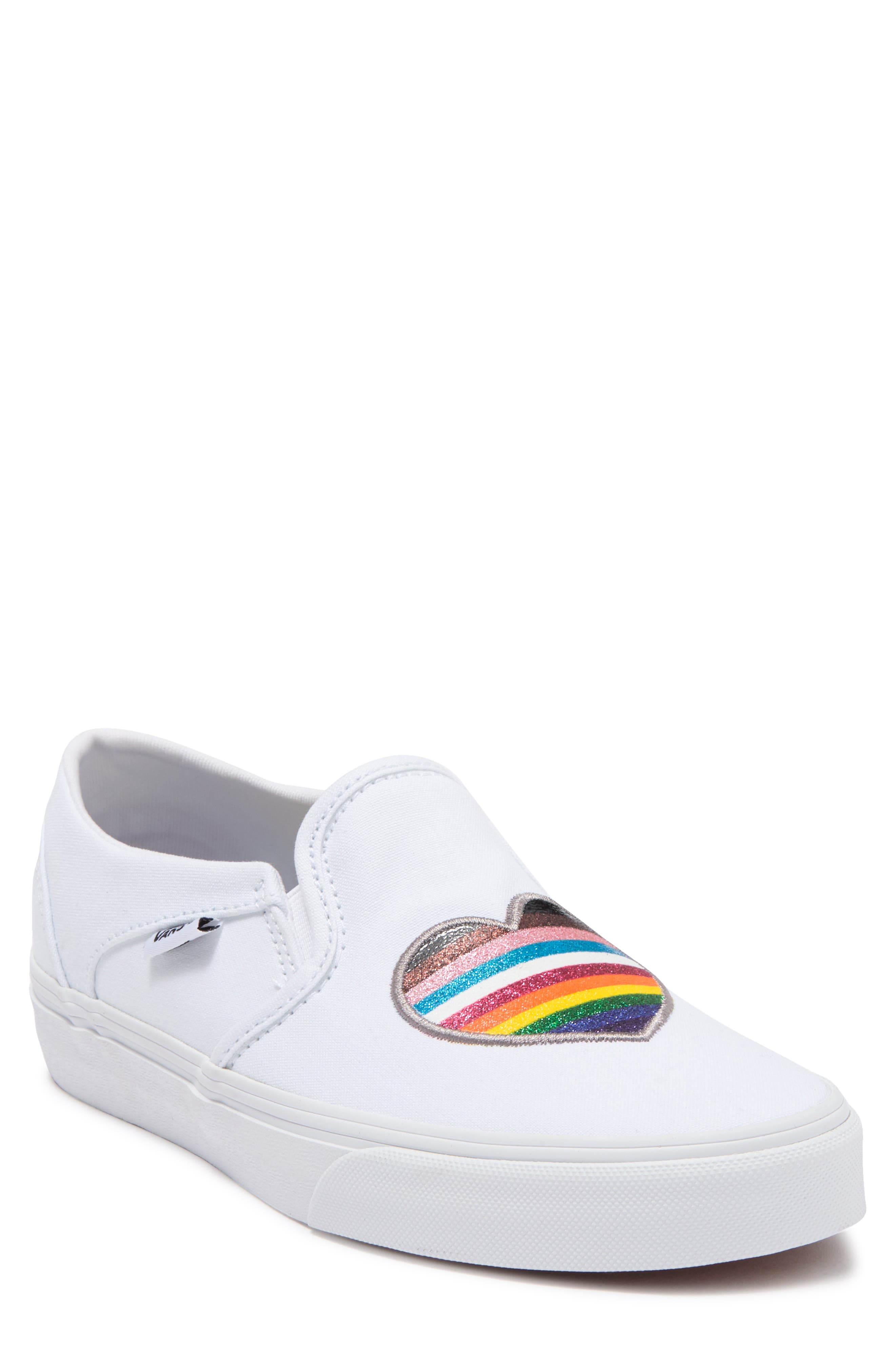 Vans Asher Rainbow Heart Sneaker In Pride Gl