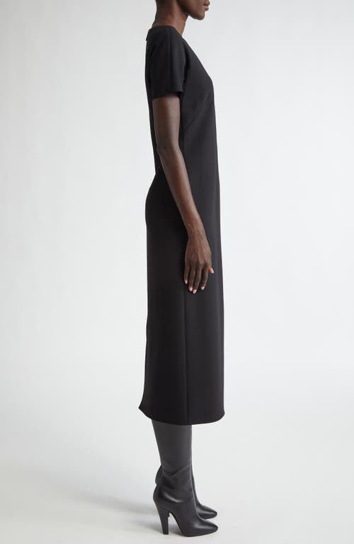 Lafayette 148 New York Double Face Stretch Wool Sheath Dress In Black