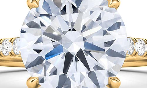 Hautecarat 18k White Gold Round Cut Lab Created Diamond Engagement Ring In 2.50 Ctw 18k Yellow Gold