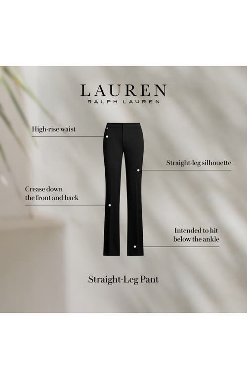 Shop Lauren Ralph Lauren Straight Leg Pants In Black