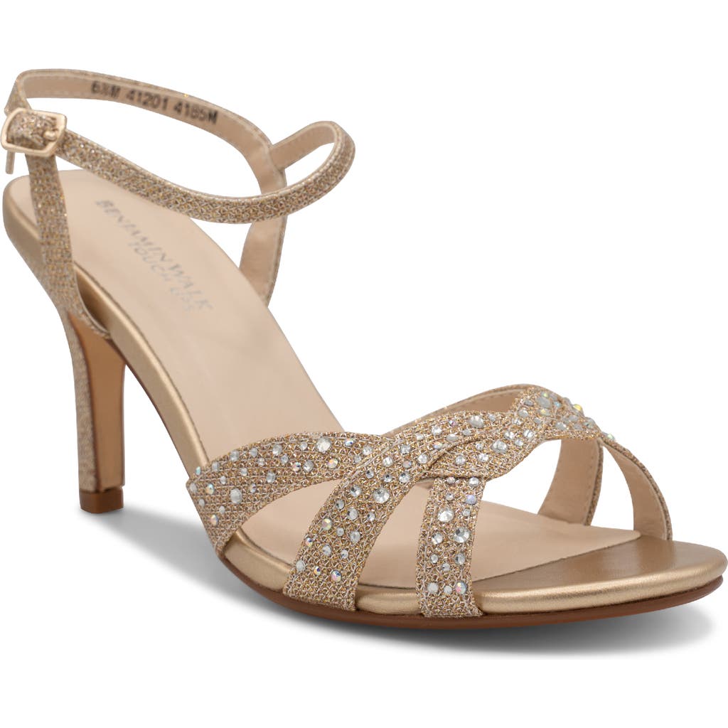 Touch Ups Dulce Shimmer Rhinestone Sandal In Gold