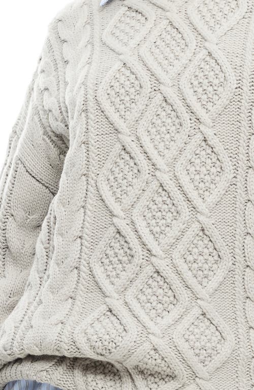 Lioness Gigi Oversize Cable Stitch Sweater In Cloud