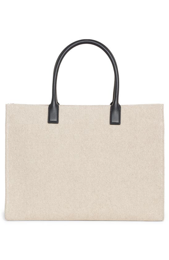 Versace La Medusa Canvas Tote In Rope Black- Gold