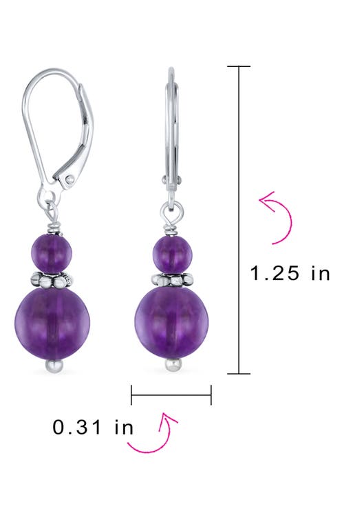 Bling Jewelry Resin Drop Earrings In Purple