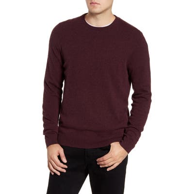 Nordstrom Shop Cashmere Crewneck Sweater, Burgundy
