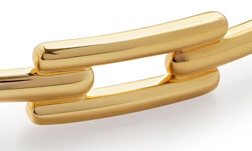 Shop Monica Vinader Signature Link Bangle Bracelet In 18ct Gold Vermeil