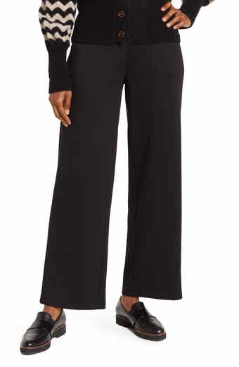 Max Studio Women's Double Knit Easy Leg Trouser, Black/Charcoal-Dd-Ck12029  at  Women's Clothing store