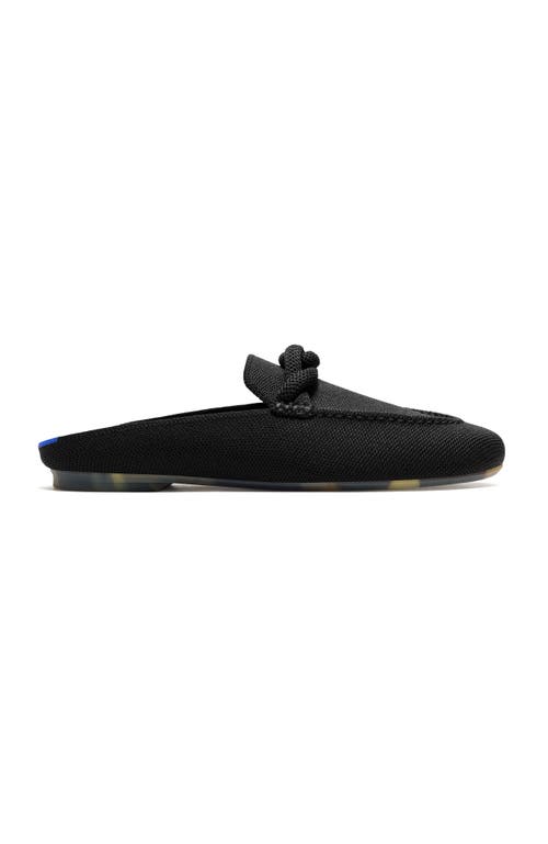 Rothys The Loafer Mule In Black/neutral In Black