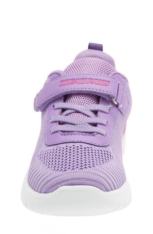 Dream Pairs Knit Low Top Sneaker In Purple/fuchsia