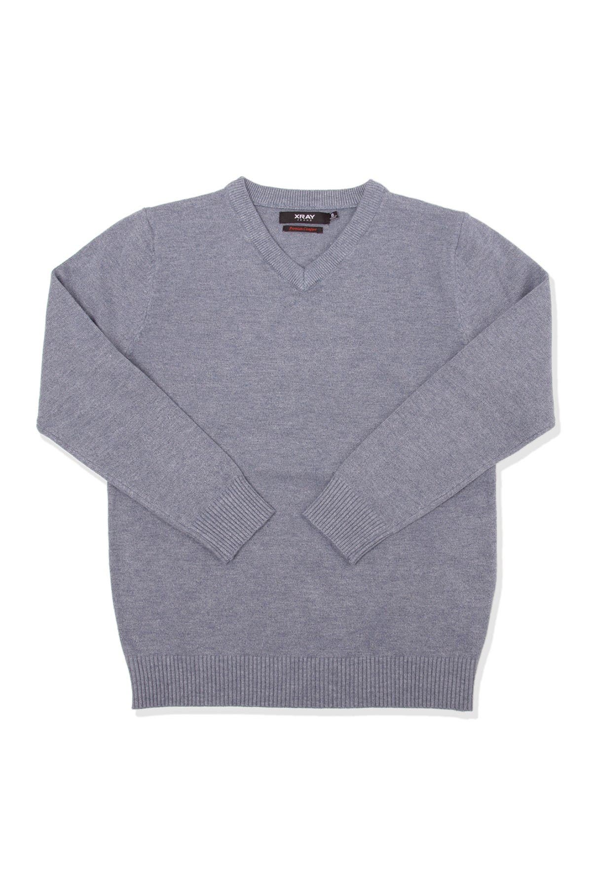 X-ray Kids' Basic V-neck Sweater In Open Grey5