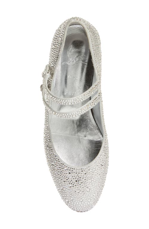 Shop Christian Louboutin Sweet Jane Crystal Embellished Pump In S352 Crystal/lin Silver