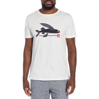 Patagonia Flying Fish Regular Fit Organic Cotton T-Shirt, White