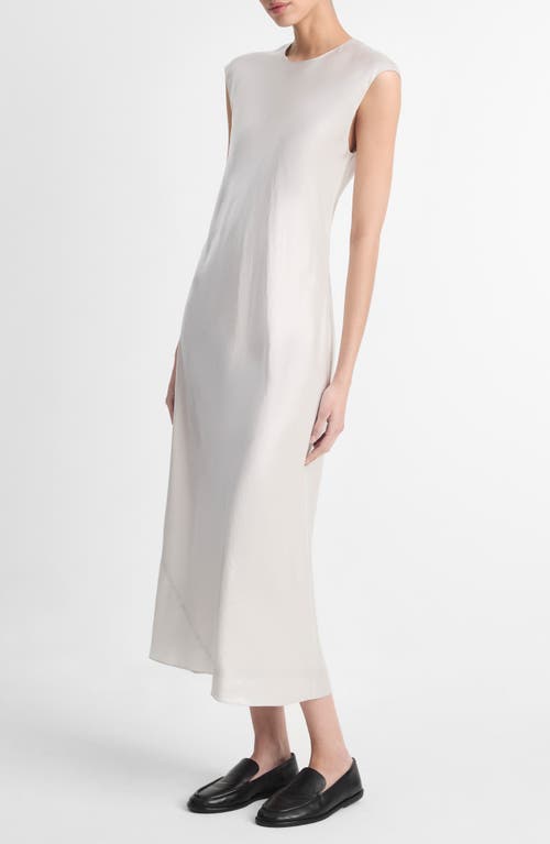 Shop Vince Bias Cut Cap Sleeve Maxi Dress In Salt Glass