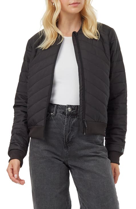 Mixed Material Bomber Jacket - Women - Ready-to-Wear