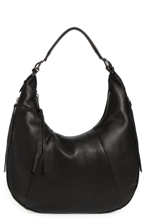 Shop Aimee Kestenberg Corfu Pleated Hobo Bag In Black W/silver