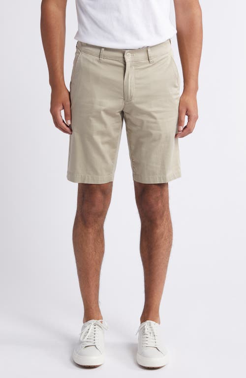 Bozen Flat Front Stretch Cotton Bermuda Shorts in Travel