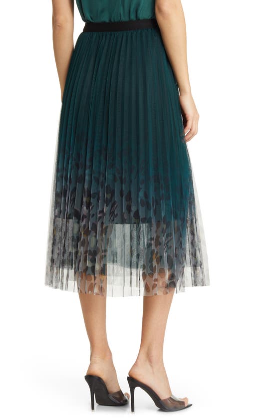 Shop Nikki Lund Elizabeth Pleated Skirt In Green