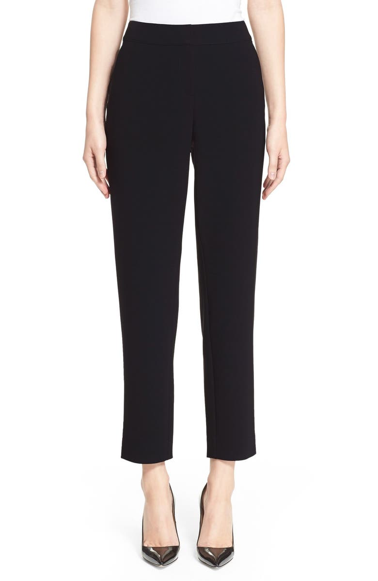 St. John Collection Emma Crop Crepe Marocain Pants | Nordstrom