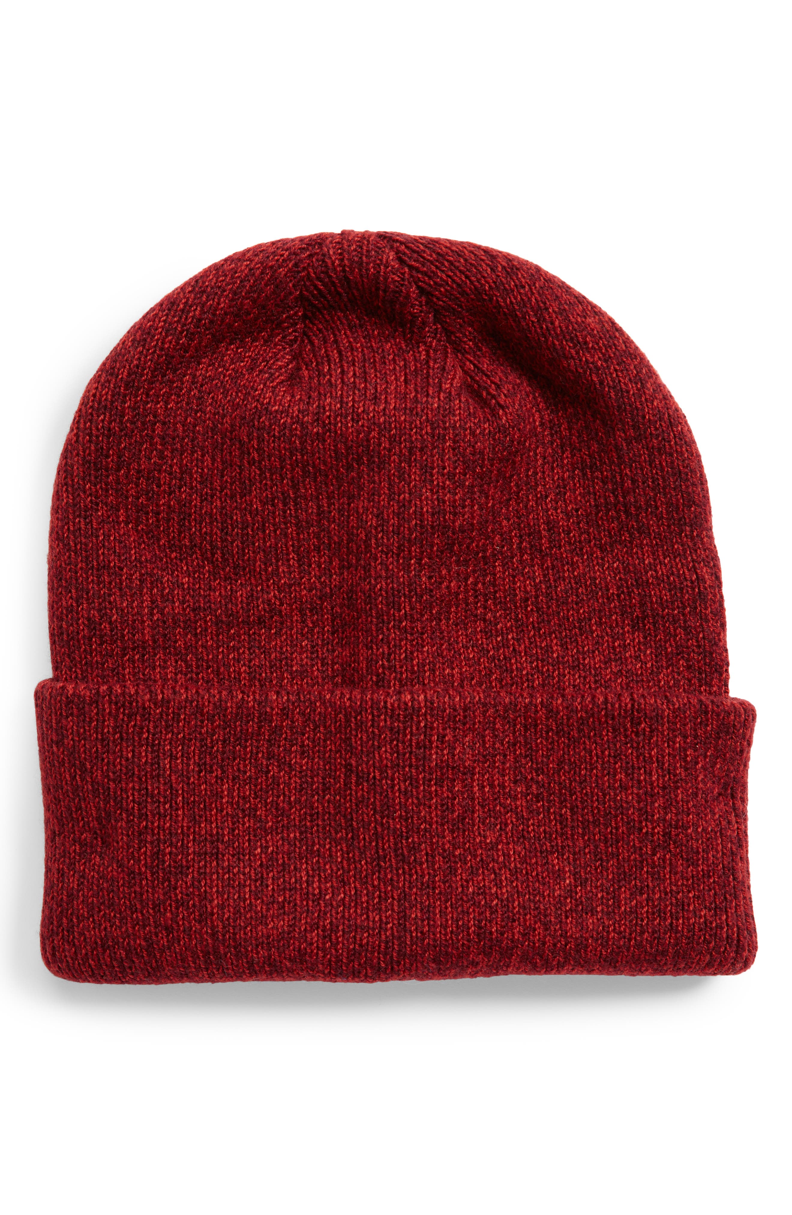 mens burgundy winter hat