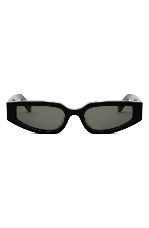 Celine Triomphe 54mm Geometric Sunglasses In Black