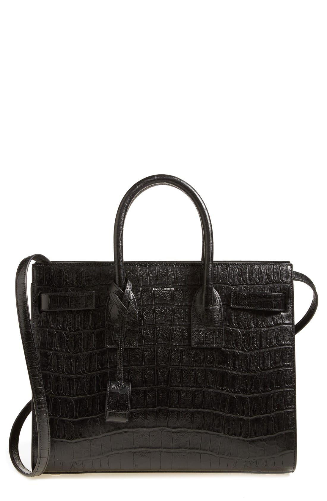 Saint Laurent 'Small Sac de Jour' Croc Embossed Leather Tote Nordstrom