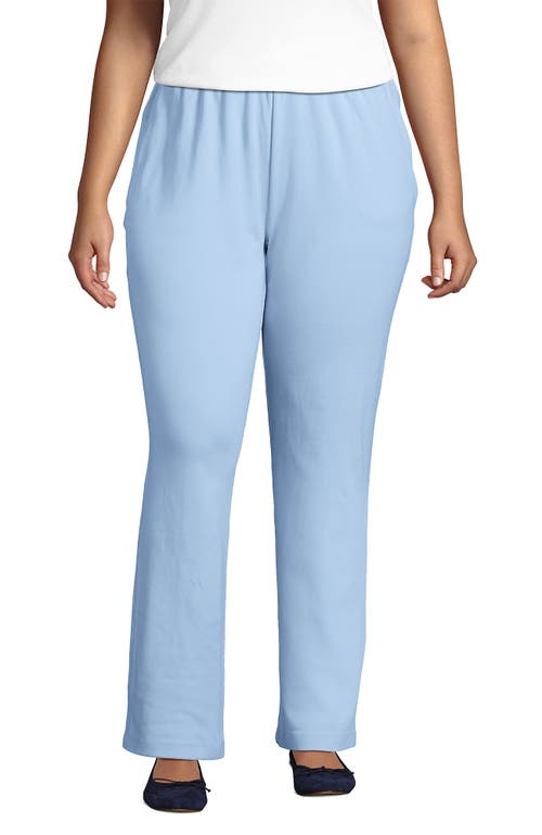 Shop Lands' End Plus Size Sport Knit High Rise Pants In Soft Blue Haze