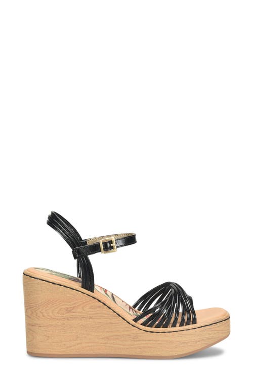 B O C By Børn Catalina Platform Wedge Sandal In Black