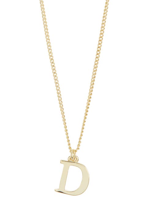 Sterling Silver Initial Frame Necklace