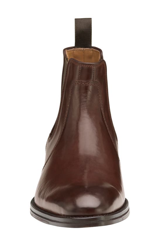 Shop Johnston & Murphy Meade Chelsea Boot In Mahogany Italian Calfskin