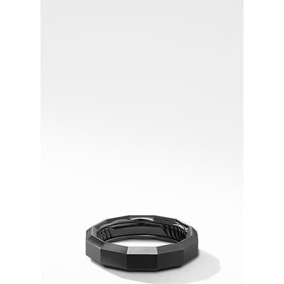 David Yurman Faceted Band Ring In Titanium