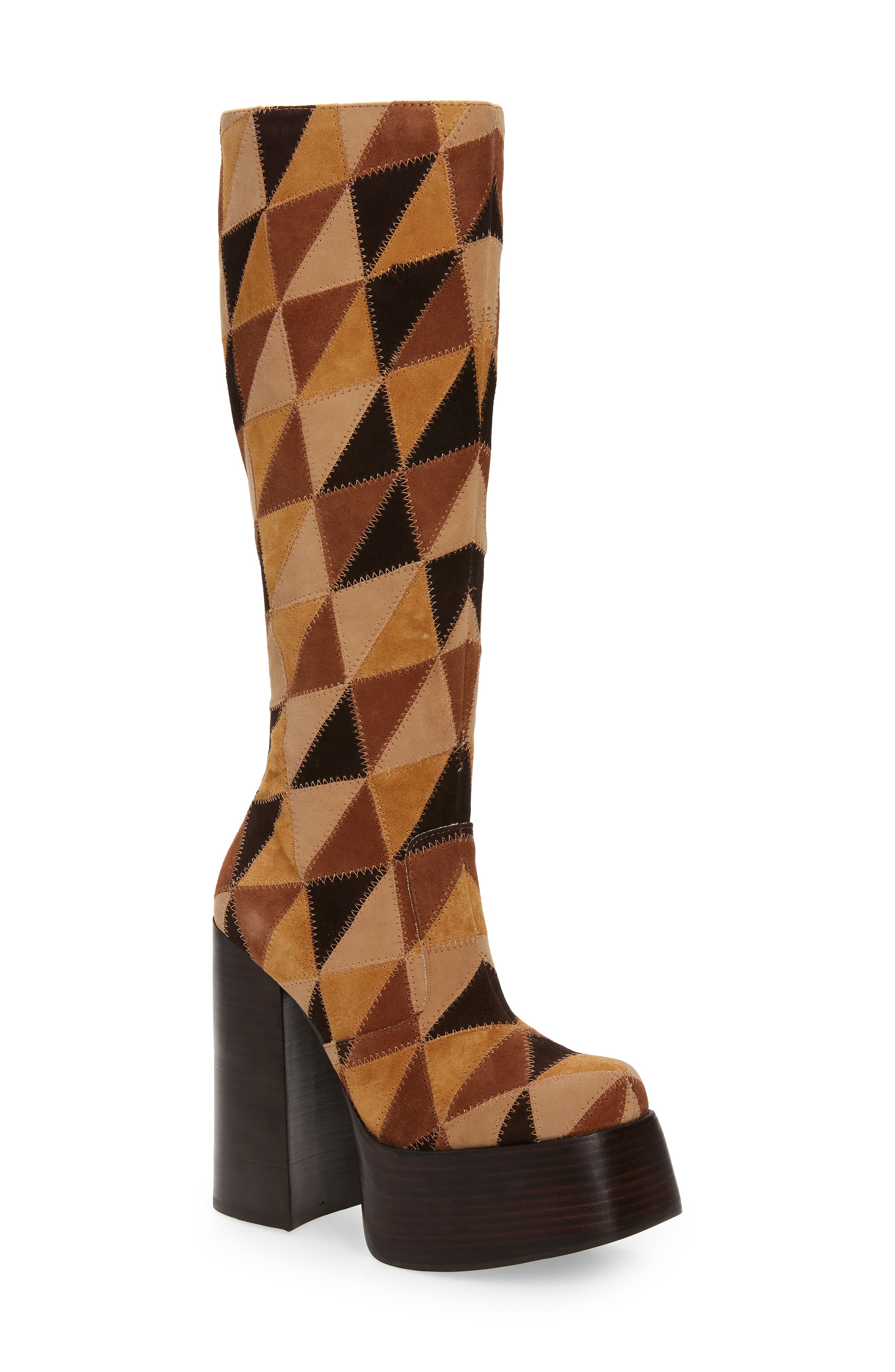 tall chunky heel boots