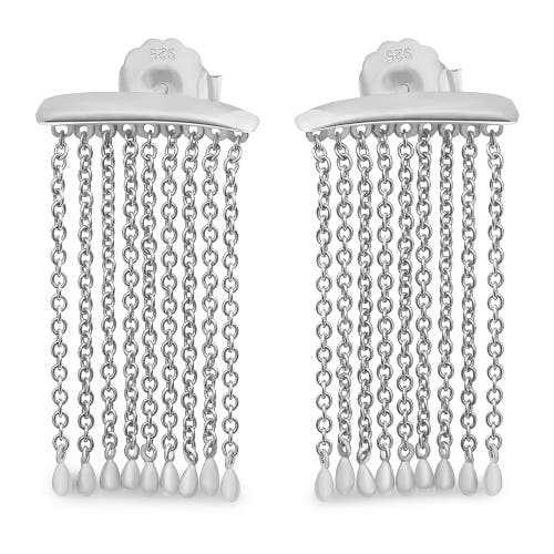 Lucy Quartermaine Waterfall Rain Earrings In Gray